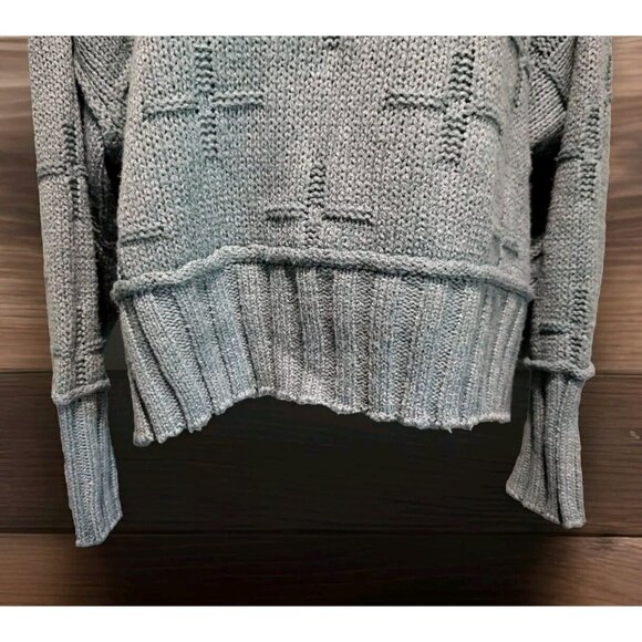 Seafoam Green Chunky Mock Neck Boxy Sweater ee : Some Sz M Oversized - Picture 3 of 7